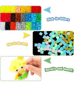 Zestaw Koralików do Prasowania Świecące w Ciemności Kreatywne dla Dzieci