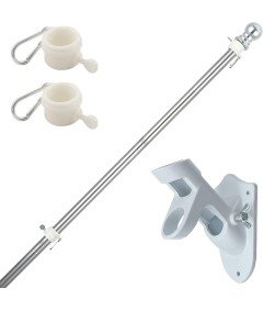 Maszt Flagowy z Regulowanym Uchwytem 150-180 cm i Obrotowymi Pierścieniami