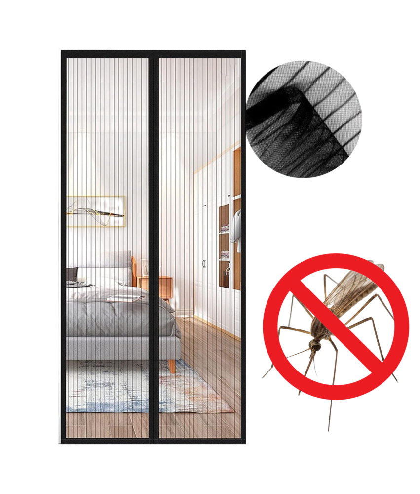 Moskitiera Magnetyczna Drzwi Balkonowe 80x215 cm Automatyczne Zamykanie