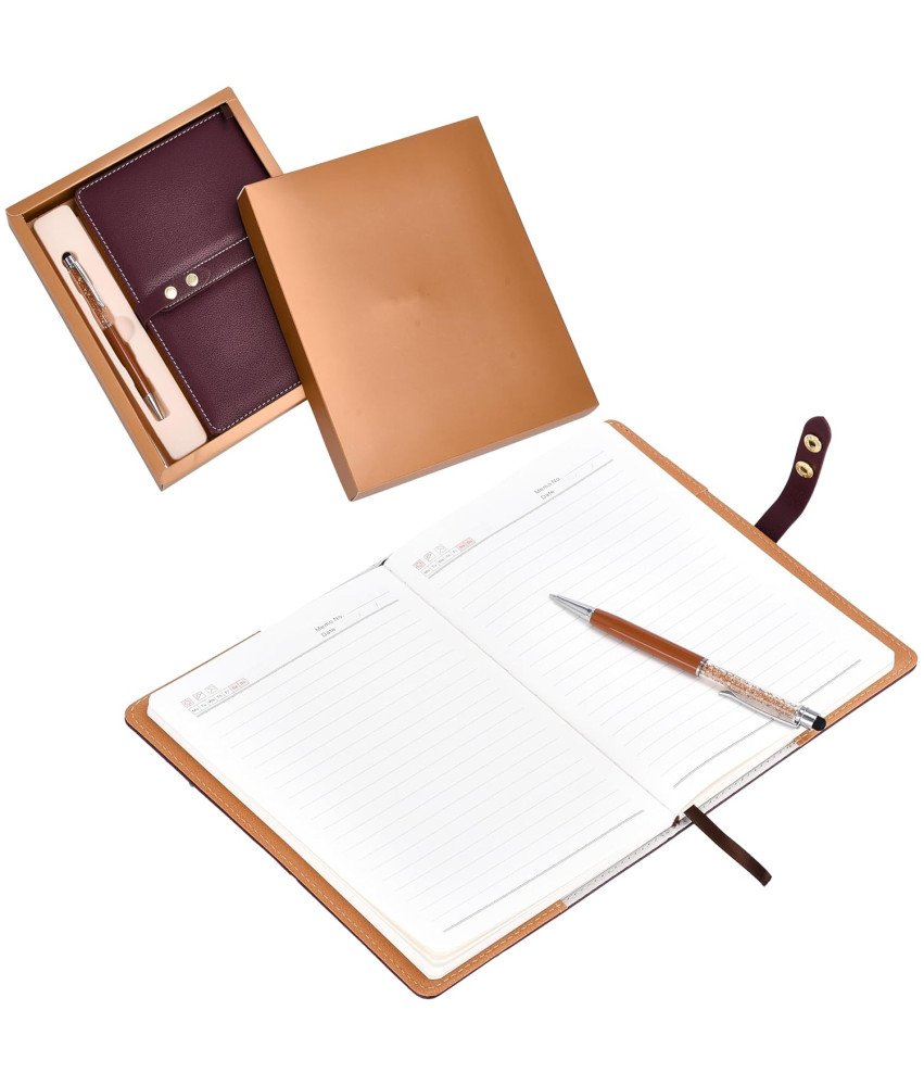 Notatnik A5 Skórzany 192 Stron Twarda Oprawa Podwójne Zapięcie