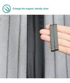 Moskitiera Magnetyczna Drzwi Balkonowe 80x215 cm Automatyczne Zamykanie