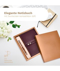 Notatnik A5 Skórzany 192 Stron Twarda Oprawa Podwójne Zapięcie