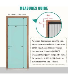 Moskitiera Magnetyczna na Drzwi Balkonowe 80x205 cm Czarna bez Wiercenia