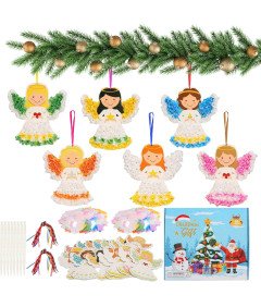Zestaw Rękodzielniczy 24 szt Aniołków dla Dzieci DIY Boże Narodzenie Święta