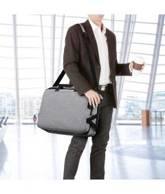 SITHON Ramenska torba za prenosni računalnik sive barve 41 x 28 x 11 cm