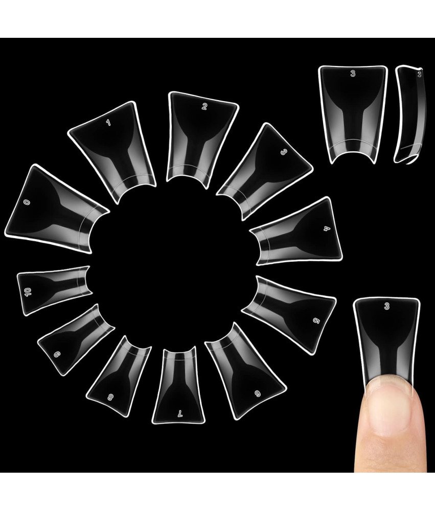 Tipsy Żelowe Szerokie 550 Sztuk 11 Rozmiarów Średnie Krycie Manicure