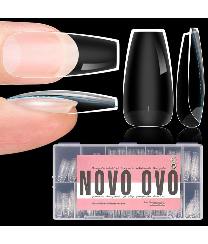 Tipsy Żelowe Przezroczyste 336 Sztuk 14 Rozmiarów Średnie Krycie Manicure