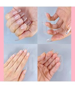 Tipsy Żelowe Przezroczyste 336 Sztuk 14 Rozmiarów Średnie Krycie Manicure