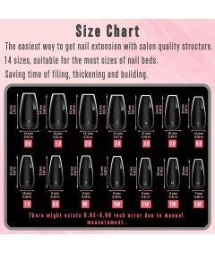 Tipsy Żelowe Przezroczyste 336 Sztuk 14 Rozmiarów Średnie Krycie Manicure