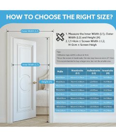 Magnetyczna Moskitiera do Drzwi Balkonowych 90x210 cm Bez Wiercenia