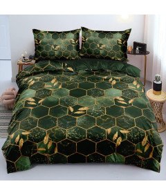 Zestaw Pościeli Dwustronnej 155x220 cm i 2 Poszewki na Poduszki 80 x 80 cm