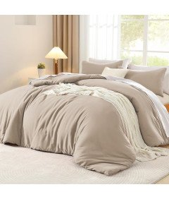 Zestaw Pościeli Bawełnianej 135x200 i Poszewką na Poduszkę 80 x 80 cm