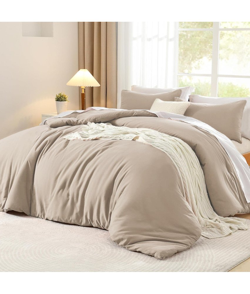 Zestaw Pościeli Bawełnianej 135x200 i Poszewką na Poduszkę 80 x 80 cm