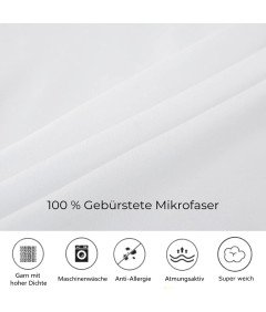 Zestaw Pościeli z Mikrofibrą 135x200 cm Poszewką na Poduszkę 80 x 80 cm