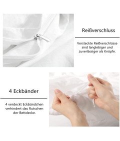 Zestaw Pościeli Dwustronnej 135x200 cm z Poszewką na Poduszkę 80 x 80 cm