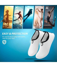 Buty do Wody Szybkoschnące Unisex Plaża Sporty Wodne Białe 44-45 EU