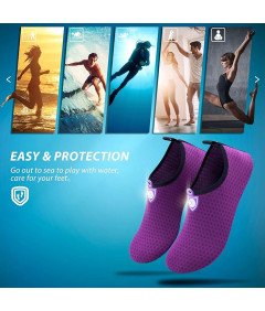 Buty do Wody Szybkoschnące Unisex Plaża Sporty Wodne Fioletowe EU 34-35