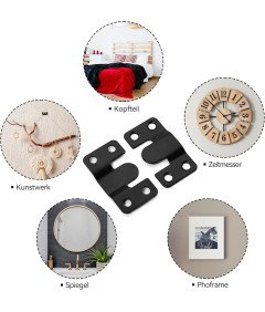 Haki Meblowe Stal Nierdzewna 8 Uchwytów Montowanych Ramki Obrazy Plakaty