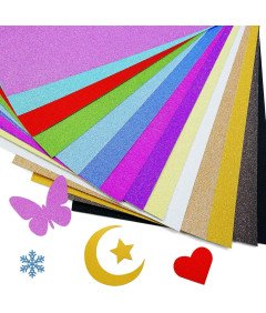 Papier Brokatowy Kolorowy A4 28 Arkuszy do Rękodzieła Dekoracji 14 Kolorów