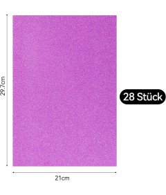 Papier Brokatowy Kolorowy A4 28 Arkuszy do Rękodzieła Dekoracji 14 Kolorów