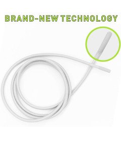 Sznurówki Okrągłe bez Wiązania 40cm Czarno Białe do Butów Sportowych 2 Pary