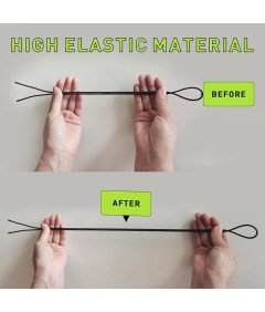 Sznurówki Okrągłe bez Wiązania 40cm Czarno Białe do Butów Sportowych 2 Pary