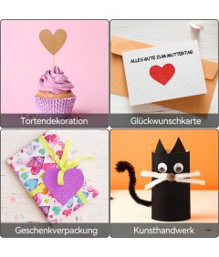 Papier Brokatowy Kolorowy A4 28 Arkuszy do Rękodzieła Dekoracji 14 Kolorów