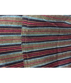 Bluza Męska Bawełniana z Kapturem w Paski Zielony mix Festiwalowa L