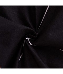 Pościel z Mikrofibry Czarno Bała Kratka 135x200 cm Zestaw z Poszewką 80x80