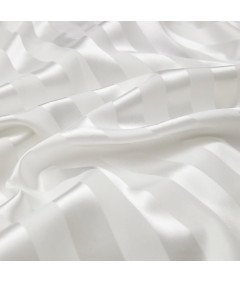 Satynowe Prześcieradło z Gumką 200x200 cm Beżowo Białe na Materac 25-30 cm