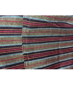 Bluza Męska z Kapturem w Paski Bawełniana Zielona Mix Rozmiar M