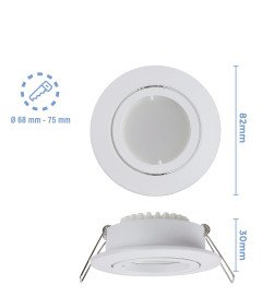 Lex Collective Zestaw Reflektorów LED 230 V 5 W 3 Sztuki 82 x 82 mm