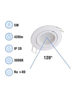Lex Collective Zestaw Reflektorów LED 230 V 5 W 3 Sztuki 82 x 82 mm