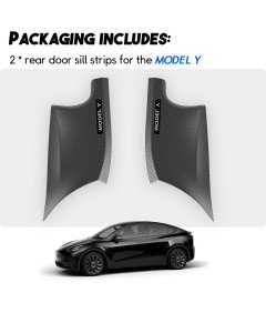 Listwa Progowa Tylnego Rzędu Drzwi do Tesla Model Y 2021 2023 2 Sztuki
