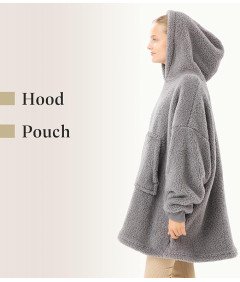 Bluza Polarowa z Kapturem Dziecięca Unisex Przytulna i Obszerna Rozmiar XL