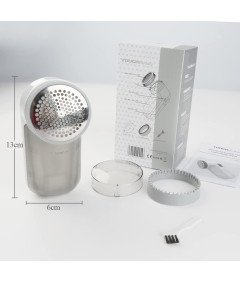 TouchBeauty Elektryczna Golarka do Ubrań Swetrów Kłaczków Biała 13x6 cm