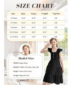 Sukienka Letnia Dziewczęca Elegancka z Bufiastymi Rękawami 11-12 lat 160 cm