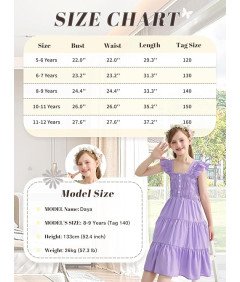 Sukienka Letnia Dziewczęca Elegancka z Bufiastymi Rękawami 10-11 lat 150 cm