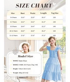 Sukienka Letnia Dziewczęca Elegancka z Bufiastymi Rękawami 11-12 lat 160 cm