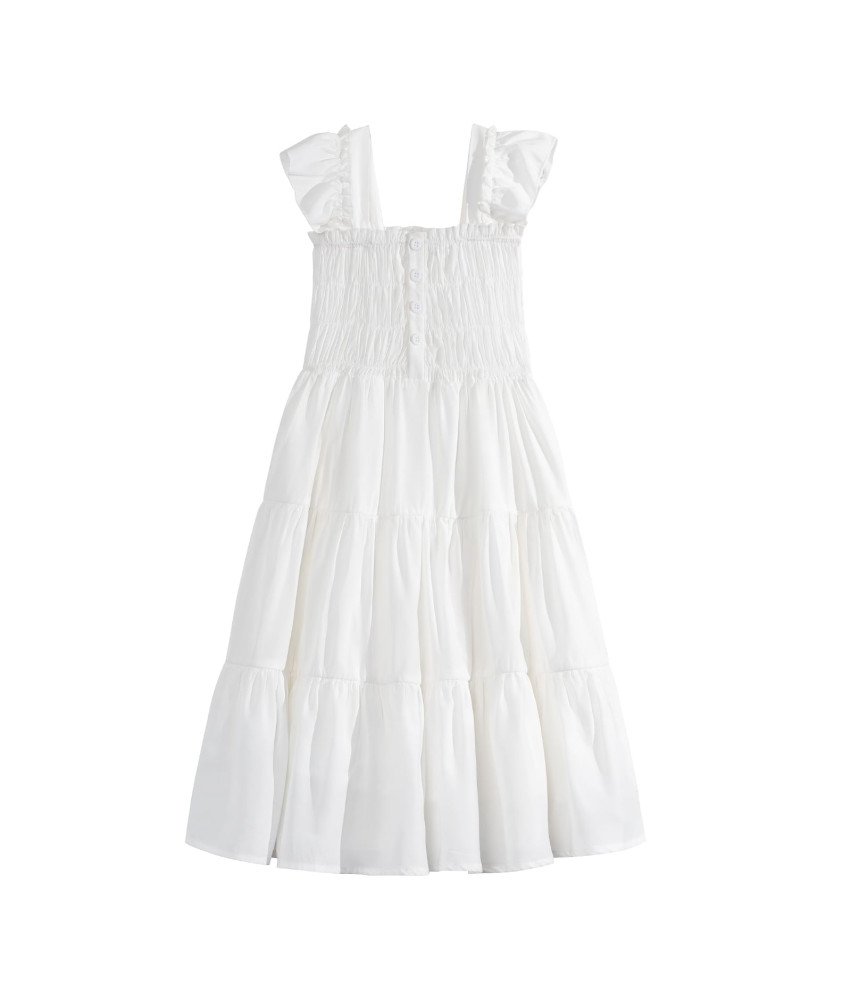 Sukienka Letnia Dziewczęca Elegancka z Bufiastymi Rękawami 11-12 lat 160 cm