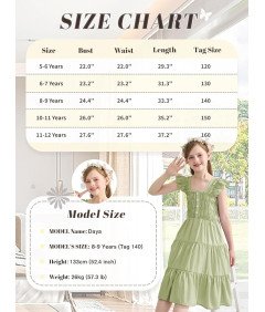 Sukienka Letnia Dziewczęca Elegancka z Bufiastymi Rękawami 11-12 lat 160 cm