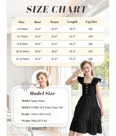 Sukienka Letnia Dziewczęca Elegancka z Bufiastymi Rękawami 10-11 lat 150 cm