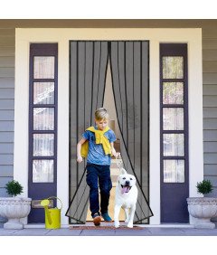 Magnetyczna Moskitiera Drzwi Balkonowe 95 x 225 cm Ochrona przed Owadami