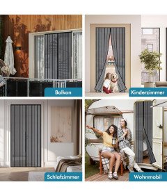 Magnetyczna Moskitiera Drzwi Balkonowe 95 x 225 cm Ochrona przed Owadami