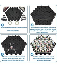 Strategiczna Gra Planszowa w Trójkąty dla Dzieci Gra Logiczna dla 2-4 Osób