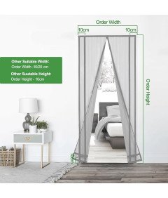 Magnetyczna Moskitiera na Drzwi Balkonowe 160x230cm Ochrona przed Owadami
