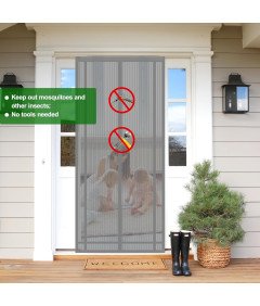 Magnetyczna Moskitiera na Drzwi Balkonowe 160x230cm Ochrona przed Owadami