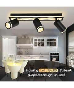 Regulowana Lampa Sufitowa LED Reflektor Obrotowy Nowoczesny Ciepłe Światło