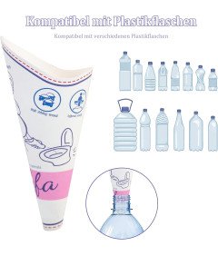 Jednorazowy Lejek do Oddawania Moczu dla Kobiet do Podróży 50 Sztuk