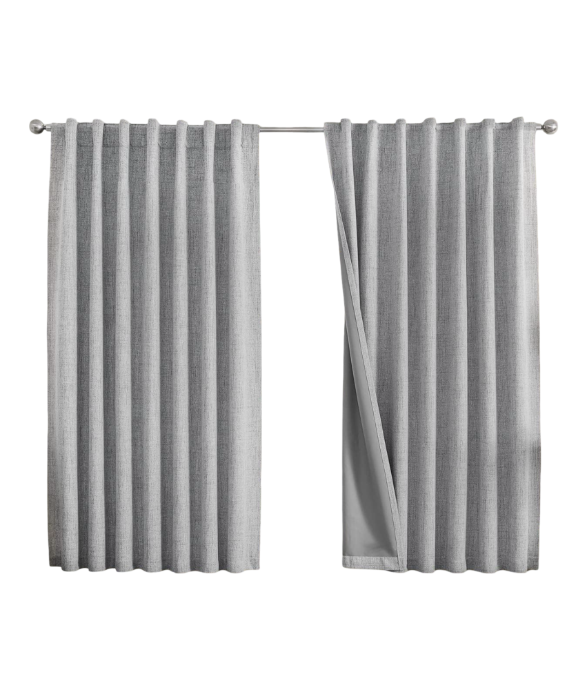 Zasłona Gotowa Zaciemniająca Nieprzezroczysta 106x158 cm 2 Sztuki Szare